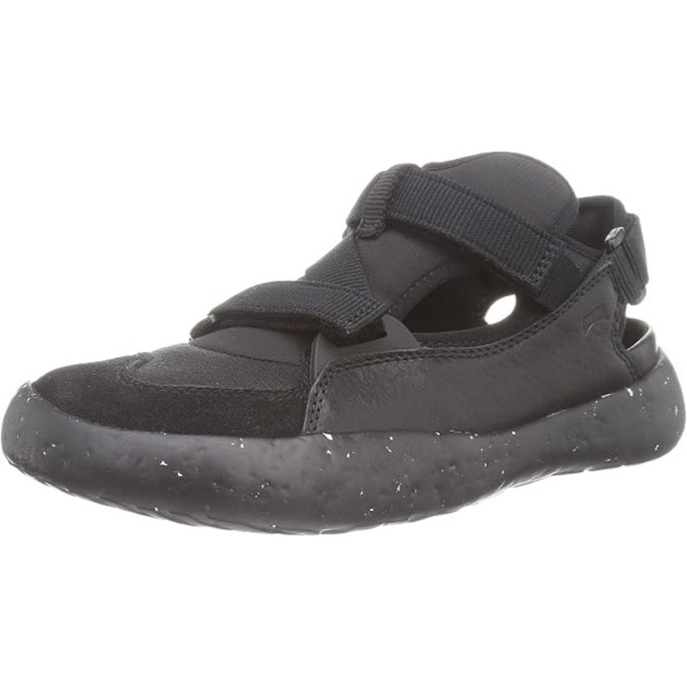 Camper Peu Stadium Black Leather Textile Strappy Speckled Sole Shoe‎ Womens 39/7